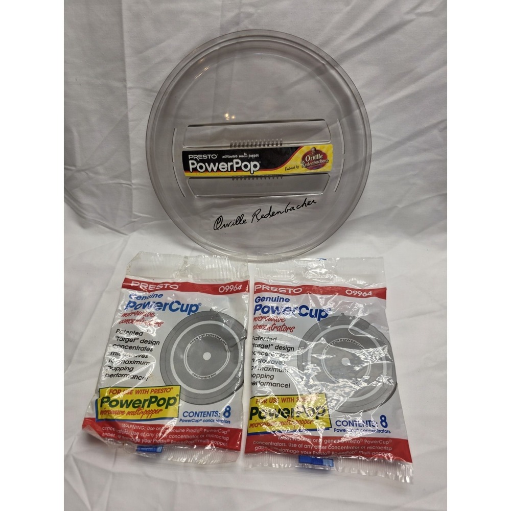 Presto PowerPop Microwave Multi-Popper Popcorn Lid And 16 PowerCup's